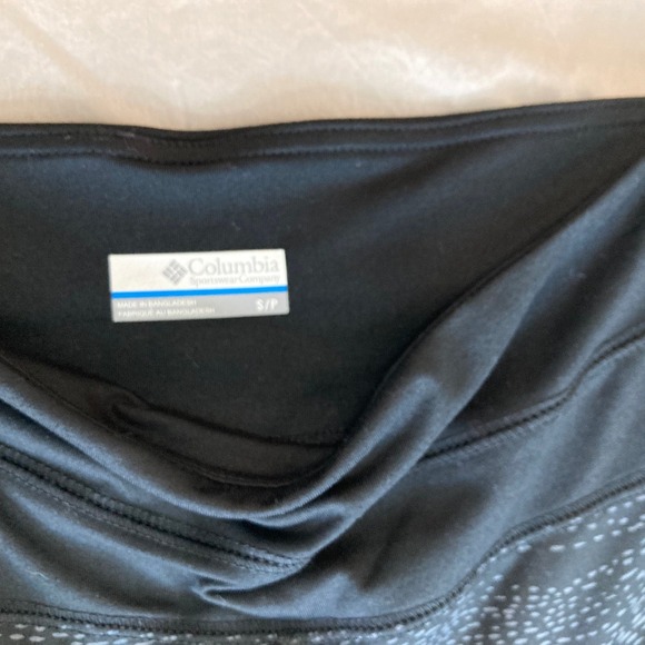 Columbia Womens Black Gray Dash Print Cropped Leggings Activewear Size S Small - Picture 4 of 9